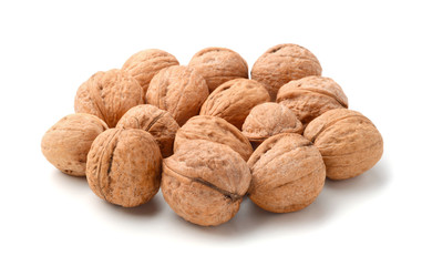 Walnuts isolated on white