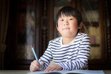 boy studying or doing home work