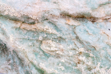 Macro mineral stone Amazonite on white background