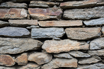 Old stone wall at Himalaya Nepal