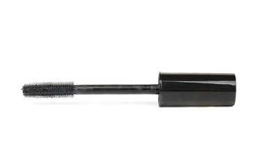Black brush mascara isolated on white background
