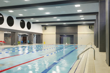 Interior of a public swimming pool
