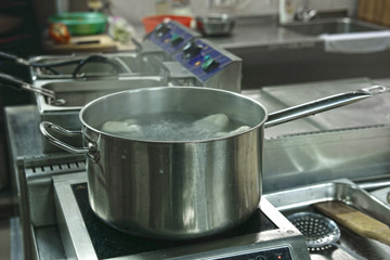 Interior of a cafe kitchen
