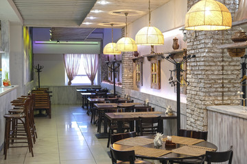 Interior of a restaurant