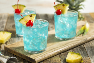 Refreshing Blue Hawaii Cocktail Punch