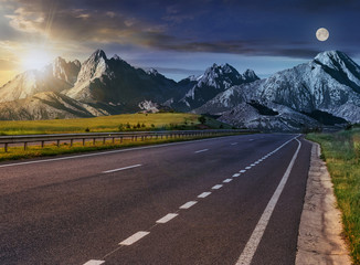 highway to the tatra mountain ridge