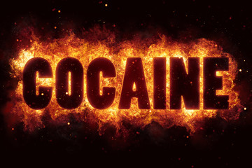 Cocaine fire flames burn burning text explosion explode