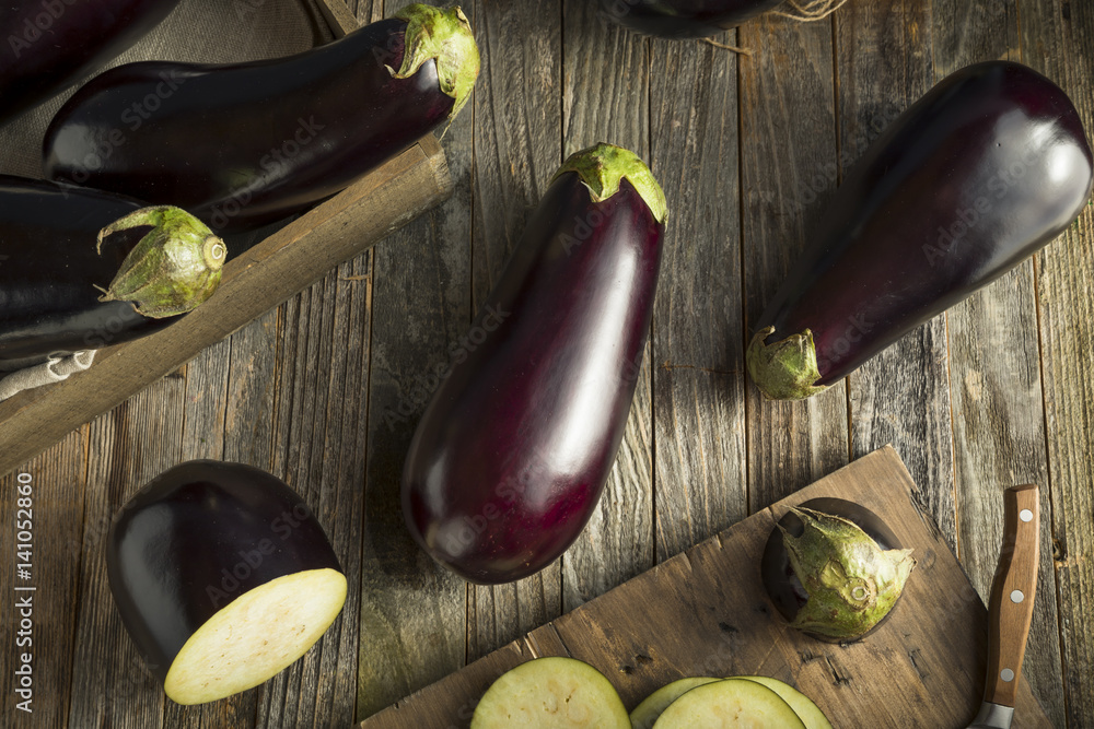 Canvas Prints raw organic purple eggplant