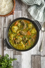 Spicy lamb and vegetable stew