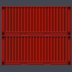 painted metal red iron wagons containers