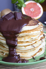 pancakes with chocolate