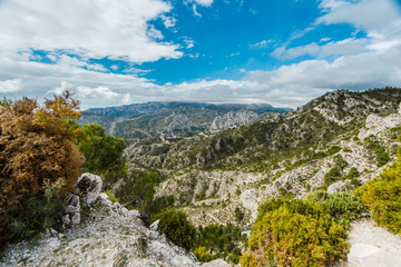 Sierra de Tejeda, Almijara y Alhama Mountains near Nerja, Spain.