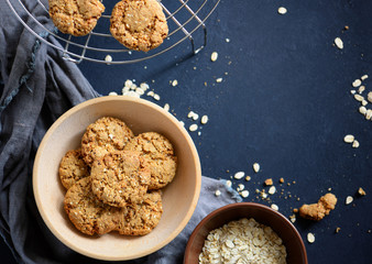Dark baking cookies background