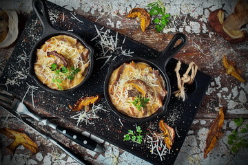 Julien with mushrooms and Bechamel sauce