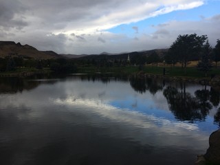 Fototapeta na wymiar Morning on the fishing pond