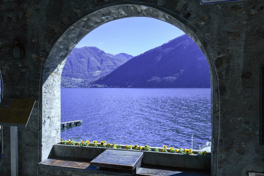 San Mamete village in the municipality of Valsolda, Italy
