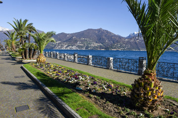 The lake front at Como on Italy