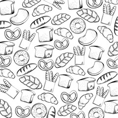 background of bakery products, vector illustration EPS10