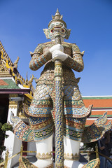 Fototapeta na wymiar Statue Grand Palace Bangkok Thailand