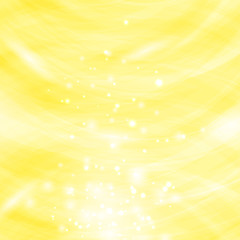 Yellow Burst Blurred Background. Sun Sparkling Texture. Star Flash. Glitter Particles Pattern. Starry Explosion