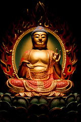 Fototapeta premium Buddha in the Tooth Relic Temple, Singapore