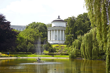 Saxon Garden, Ogrod Saski, public park in the city center of Warsaw, Poland, Europe