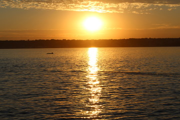 Gorgeous Sunset over the sea water