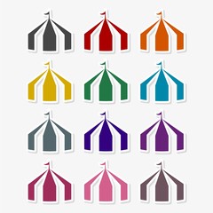 Fototapeta premium Tent icon vector - Illustration