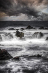 Storm in the ocean.