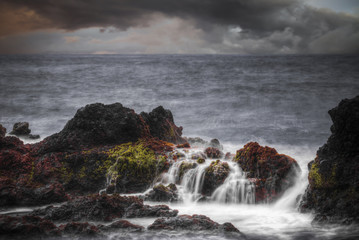 Storm in the ocean.