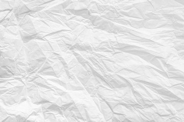 crumpled white blank paper background