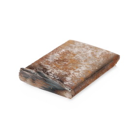 Old rusty metal bit, isolated on white background
