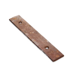 Old rusty metal bit, isolated on white background
