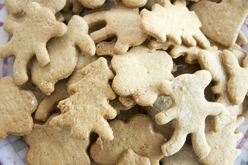 Christmas ginger cookies on plate
