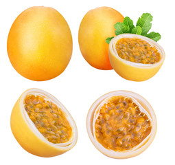 Passion fruit isolated on white background