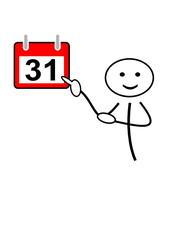 Strichmännchen erinnert an einen Terminablauf