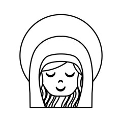 cute mary virgin icon vector illustration design