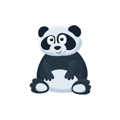 Adorable panda illustration. Cute cartoon animal isolated on white background.