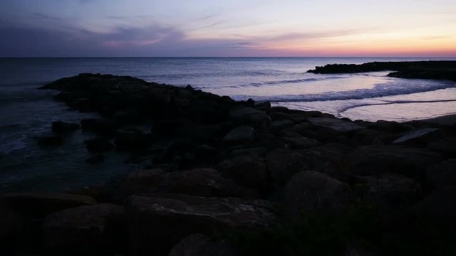 Sunset at Tyrrhenian Sea in Italy