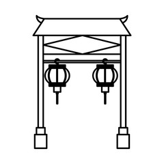 asian portal culture icon vector illustration design