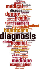 Obraz premium Diagnosis word cloud