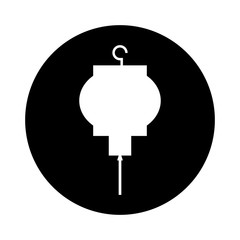 asian culture lantern icon vector illustration design