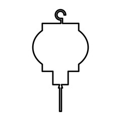 asian culture lantern icon vector illustration design