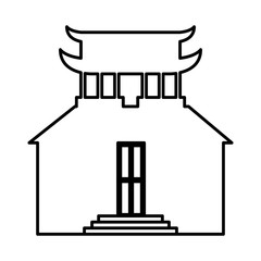 asian building castle icon vector illustration design