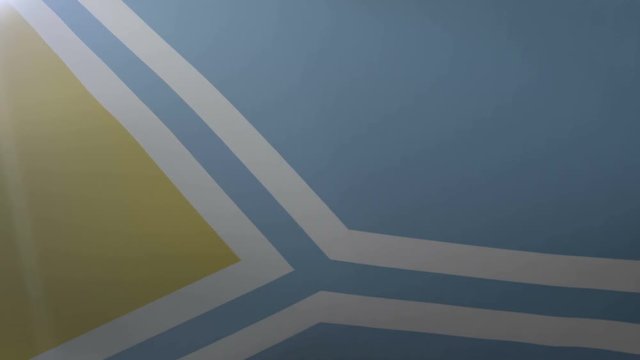 Flag of Tuva waving on flagpole in the wind, national symbol of freedom