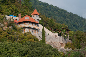 Fototapeta na wymiar Ancient castle, Gagra, Abkhazia, September 2016