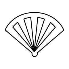 chinese fan traditional icon vector illustration design