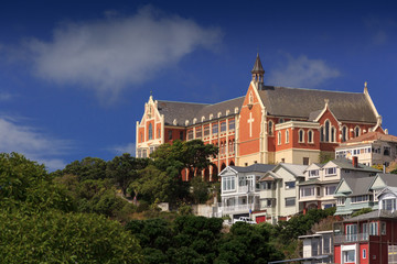 Old Church landmark. Location: Mt Victoria, New Zealand, capital city Wellington, North Island