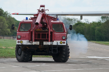 Aerodrome fire truck, Taganrog, Russia, May 16, 2015