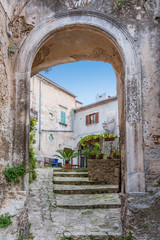 Scenic sight in Vico Garganico, old village in Puglia, Italy
